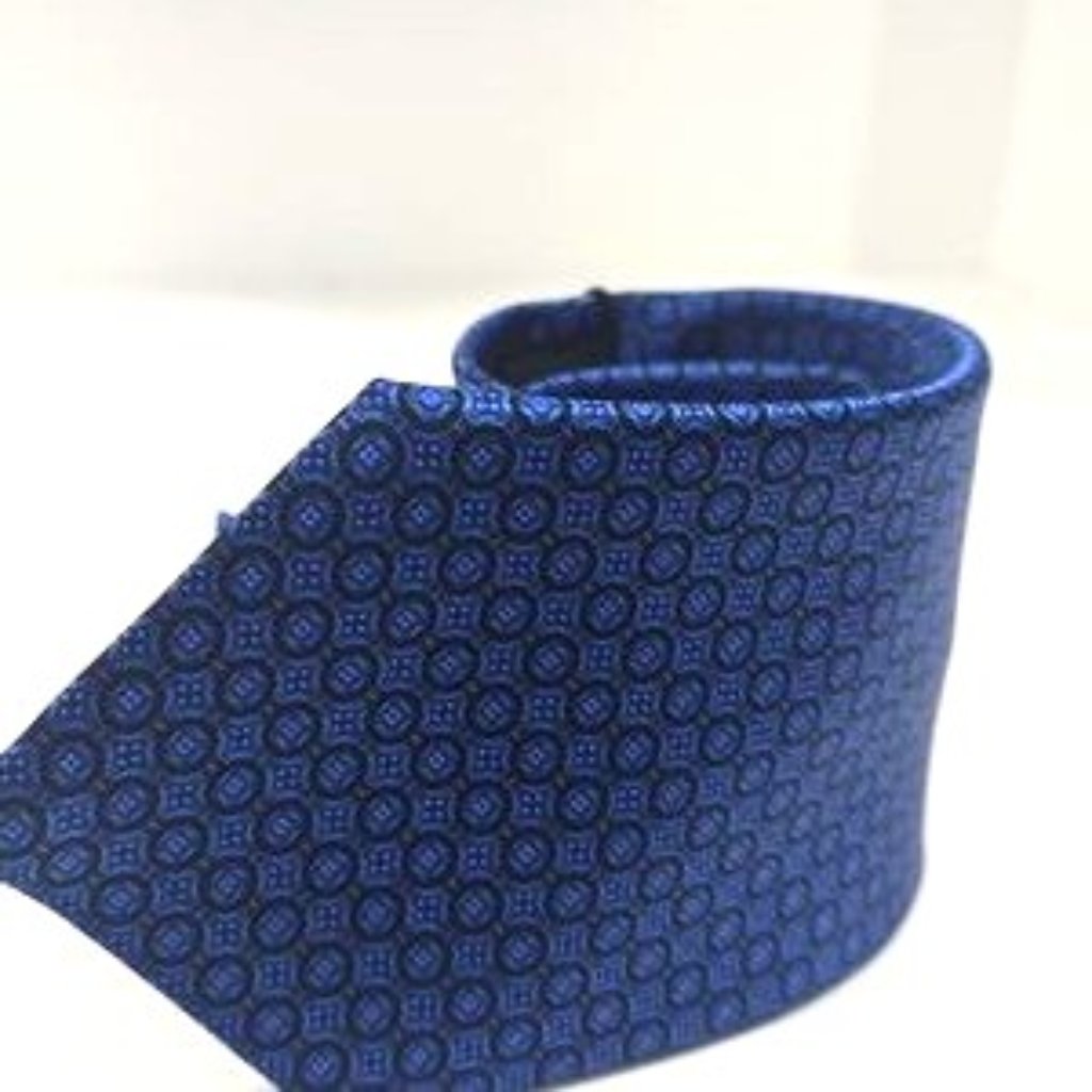 Nwt Stefano Ricci Luxury Handmade Silk Tie Royal Blue / Black ~ Cx-57031